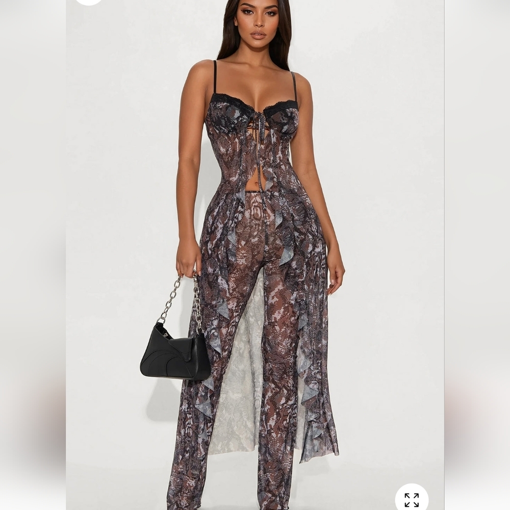Exotic Nights Animal Print Pant Set